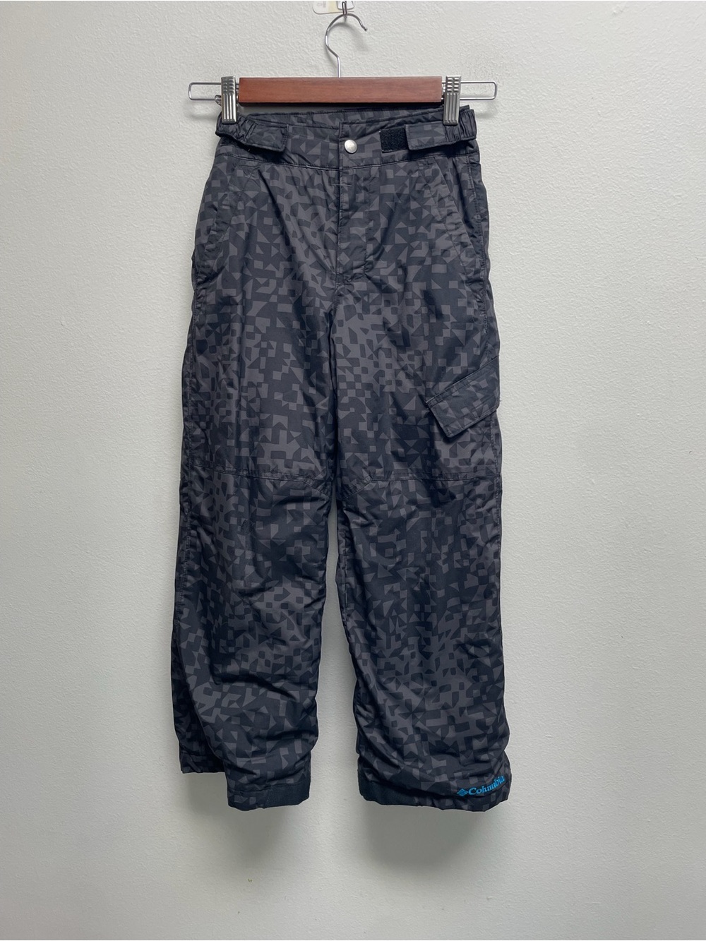 Columbia Boys' Ice Slope II Pant in a black geometric size small 8